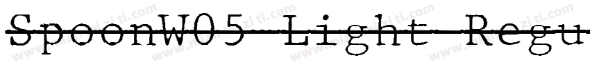 SpoonW05-Light Regul字体转换